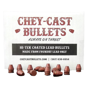 Chey-Cast HI-TEK Super Coat 38 Caliber (358 Diameter) Bullets 140 Grain Flat Nose Box of 500 - Chey-Cast Bullets