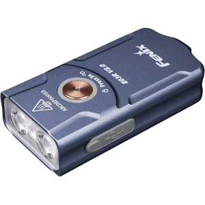Fenix E03R V2.0 Keychain Rechargeable Flashlight Steel Blue