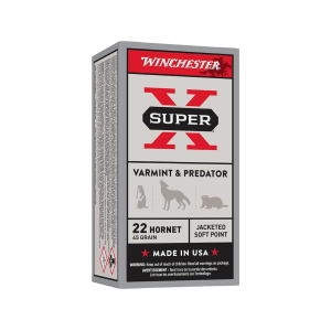 Winchester Super X 22 Hornet Ammo 45 Grain Jacketed Soft Point Case of 500 (10 Boxes of 50) - Winchester