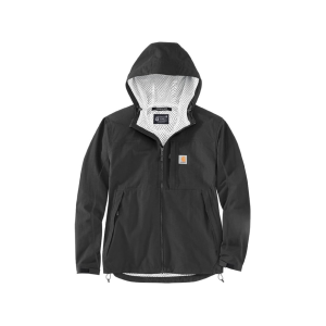 Carhartt Men's Storm Defender Relaxed Fit Lightweight Packable Rain Jacket Black XL