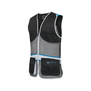 Beretta Full Mesh Shooting Vest Men's Black and Blue Excell Large