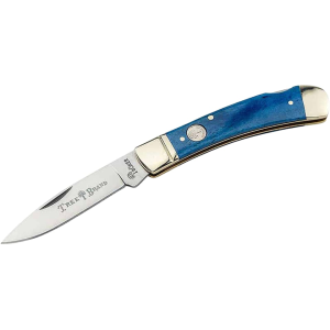 Boker Knives Traditional Series 2.0 Gentleman's Lockback Pocket Knife 2.95" Drop Point D2 Satin Blade Bone Handle Blue