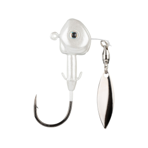 Strike King Tour Grade FluoroSpin 1/4oz Underspin Jighead Pearl