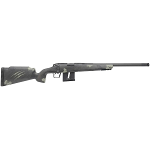 Fierce Firearms Carbon Razor Bolt Action Rifle 17 Hornady Magnum Rimfire (HMR) 18" Carbon Fiber Threaded Barrel Black Frame Forest Green Precision Stock