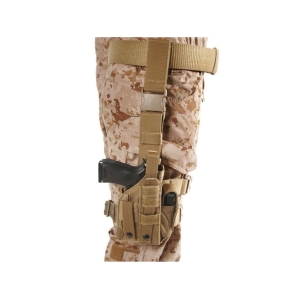 BLACKHAWK! Omega VI Ultra Universal Drop-Leg Drop Leg Holster Ambidextrous Large Automatic 4" to 5" with or without Light Nylon Coyote