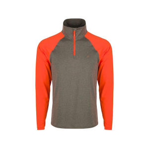 McAlister Men's EST Performance Upland Quarter Zip Shirt Orange/Brown XL