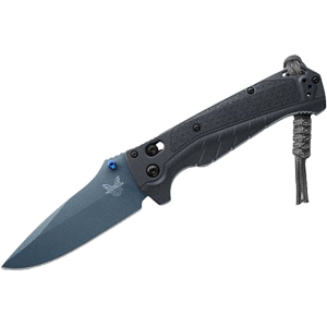 Benchmade Adira Pocket Knife 3.88" Drop Point CPM MagnaCut Blue Blade Grivory Handle Tempest Gray