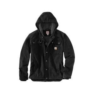 Carhartt Men's Relaxed Fit Washed Duck Sherpa Lined Utility Jacket Black XL