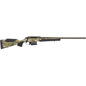 Tikka T3x CTR Bolt Action Rifle 308 Winchester 24" Fluted Patriot Brown Cerakote Threaded Barrel Patriot Brown Cerakote Frame Multicam Field Stock