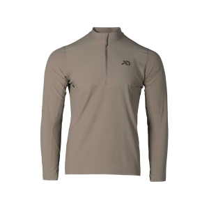 First Lite Men's Trace Quarter Zip Shirt Walnut XL