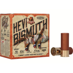 Hevi-Shot Hevi-Bismuth Upland 12 Gauge Ammo 2-3/4" #3 Bismuth Shot 1-1/4 oz Case of 250 (10 Boxes of 25) - Hevi-Shot