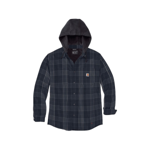 Carhartt Men's Rugged Flex Relaxed Fit Fleece Lined Hooded Shirt Jacket Navy XL