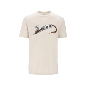 Simms Men's Hook & Loop Short Sleeve Crew Neck T Shirt Natural XL