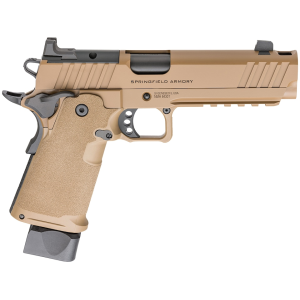 Springfield Armory 1911 DS Prodigy Comp AOS 9mm Luger Pistol 5" Barrel 20+1 Round Coyote Brown