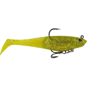 Berkley PowerBait Saltwater Pre-Rigged Cullshad 6" Swimbait 1 5/8 oz Chartreuse Flash