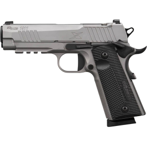 Sig Sauer 1911 X Carry 45 ACP Pistol 4.2" Barrel 8+1 Round Bead Blasted Stainless Slide Black Grip Bead Blasted Stainless Frame