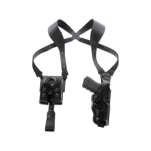 Galco VHS 4.0 Shoulder Holster Ambidextrous Glock 17, 22, 31, 47 with Streamlight TLR-1 Leather Black - Galco