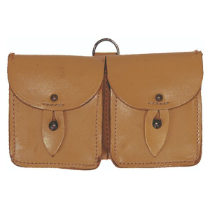 Military Surplus French 2 Piece Leather Magazine Pouch Grade 2