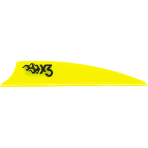 Bohning X3 Vane Arrow Fletching 3" Neon Yellow 100PK