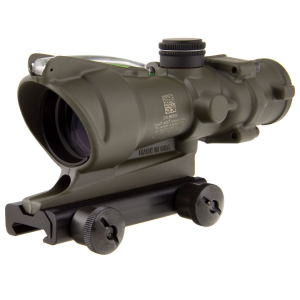 Trijicon ACOG TA31 BAC Rifle Scope 4x 32mm Dual-Illuminated Green Crosshair 223 Remington Reticle with TA51 Flattop Mount Cerakote OD Green