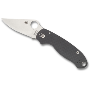 Spyderco Para 3 Pocket Knife 2.95" Drop Point Maxamet Steel Blade G-10 Handle Dark Gray