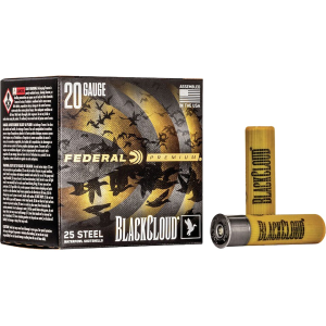 Federal Premium Black Cloud Waterfowl 20 Gauge Ammo 3" #4 Steel Shot 1 oz Case of 250 (10 Boxes of 25) - Federal Premium