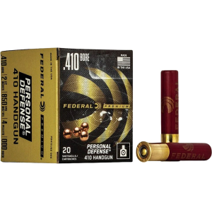 Federal Premium Personal Defense 410 Ammo 2-1/2" #000 Buckshot 4 Pellets Box of 20