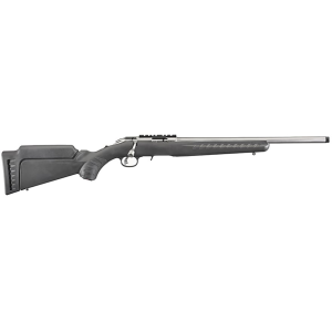 Ruger American Bolt Action Rifle 22 Long Rifle 18" Stainless Steel Threaded Barrel Black Frame Black Adjustable Stock
