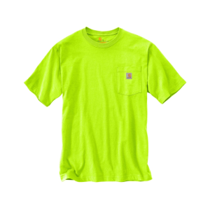 Carhartt Men's K87 Loose Fit Heavyweight Short Sleeve Crew Neck Pocket T Shirt Brite Lime 3XL Tall