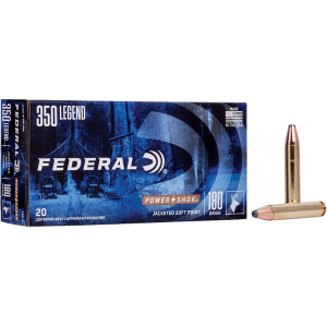 Federal Power-Shok 350 Legend Ammo 180 Grain Jacketed Soft Point Case of 200 (10 Boxes of 20) - Federal Premium