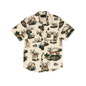 Filson Men's Lightweight Alaskan Guide Shirt Vintage White/Deers 2XL - Filson