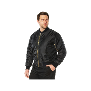 Rothco Men's Concealed Carry MA-1 Flight Jacket Black Large