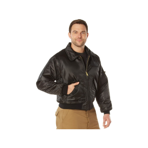Rothco Men's CWU-45P Flight Jacket Black Large