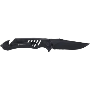 Smith & Wesson Extreme Ops 1227058 Pocket Knife 3.5" Clip Point 7Cr13 Black Blade Aluminum Handle Black
