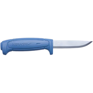 Morakniv Basic 546 Fixed Blade Knife 3.6" Clip Point Stainless Steel Polished Blade Polymer Handle Blue