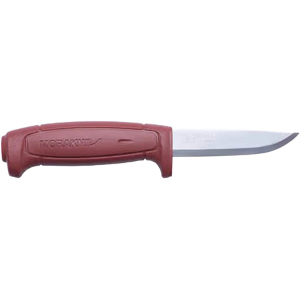 Morakniv Basic 511 Fixed Blade Knife 3.6" Clip Point Carbon Polished Blade Polymer Handle Red
