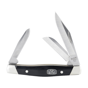 Buck Knives 301 Stockman Pocket Knife 2.875" Clip, Sheepfoot and Spey 420HC Satin Blade Polymer Handle Black