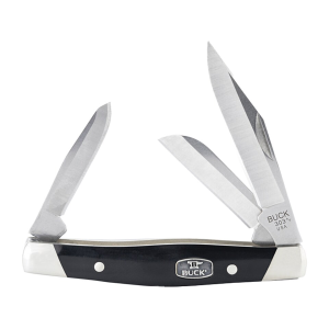 Buck Knives 303 Cadet Pocket Knife 2.5" Clip, Sheepfoot and Spey 420HC Satin Blade Polymer Handle Black