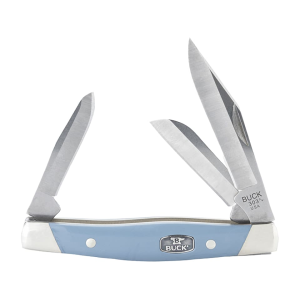 Buck Knives 303 Cadet Pocket Knife 2.5" Clip, Sheepfoot and Spey 420HC Satin Blade Polymer Handle Blue