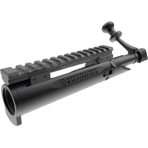 American Rifle Company Mausingfield Open Top Rifle Action Remington 700 Short Magnum Bolt Face Left Hand Black DLC