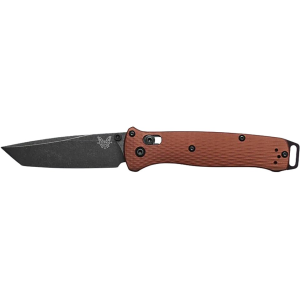 Benchmade Bailout Pocket Knife 3.38" Tanto Point CPM MagnaCut Black DLC Battlewash Blade Aluminum Handle Burnt Copper