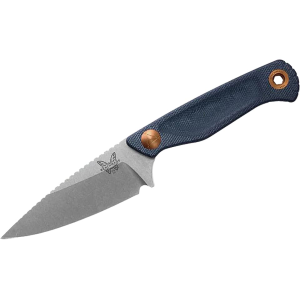 Benchmade Dacian Fixed Blade Knife 3.54" Spear Point CPM MagnaCut Satin Blade Denim Micarta Handle Denim