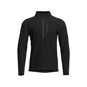 Sitka Gear Men's Snowcrest Half Zip Sweatshirt Sitka Black Heather Medium
