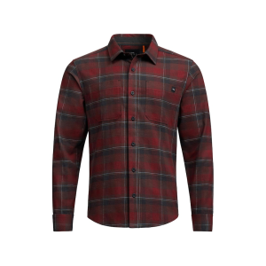 Sitka Gear Men's Ashland Flannel Shirt Cherry Red Fall Plaid Medium
