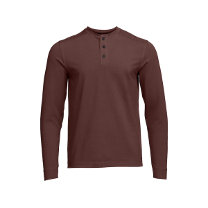 Sitka Gear Men's Foothills Long Sleeve Henley Shirt Cherry Wood XL