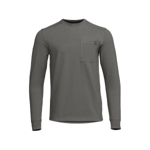 Sitka Gear Men's Foothills Crew Long Sleeve Crew Neck Shirt Woodsmoke XL
