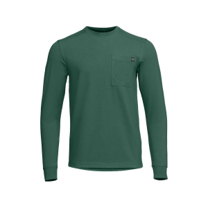 Sitka Gear Men's Foothills Crew Long Sleeve Crew Neck Shirt Foliage Green Medium