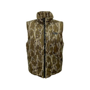 MidwayUSA Men's Hunter's Creek Reversible Insulated Vest Mossy Oak Original Bottomland Camo/Blaze Large Tall