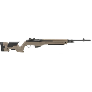 Springfield Armory M1A Loaded Precision Semi Automatic Rifle 308 Winchester 22" Carbon Steel Threaded Barrel Black Frame Flat Dark Earth Adjustable Comb Stock