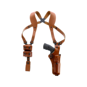 Galco Vertical Shoulder Holster Ambidextrous S&W L Frame 686 4" Leather Tan